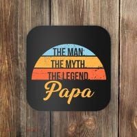 Papa The Man Myth Legend Retro Coaster thumb 0