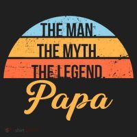 Papa The Man Myth Legend Retro Hat thumb 2
