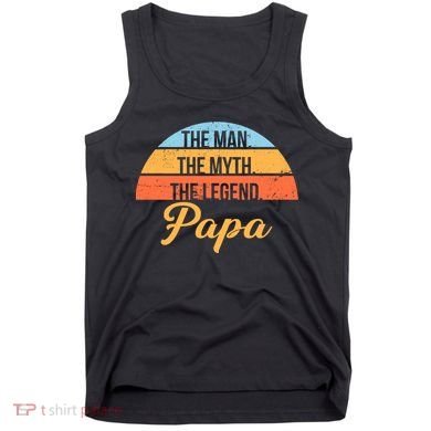 Papa The Man Myth Legend Retro Tank Top