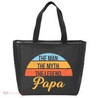 Papa The Man Myth Legend Retro Tote Bag thumb 0