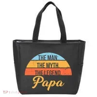 Papa The Man Myth Legend Retro Tote Bag thumb 0
