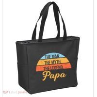 Papa The Man Myth Legend Retro Tote Bag thumb 2