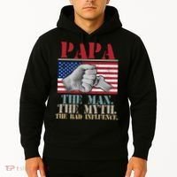 Papa The Man The Myth The Bad Influence Father's Day Hoodie thumb 2