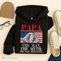 Papa The Man The Myth The Bad Influence Father's Day Hoodie thumb 4