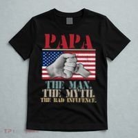 Papa The Man The Myth The Bad Influence Father's Day T-Shirt thumb 5