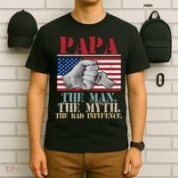 Papa The Man The Myth The Bad Influence Father's Day T-Shirt thumb 6