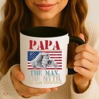 Papa The Man The Myth The Bad Influence Father's Day Coffee Mug thumb 3