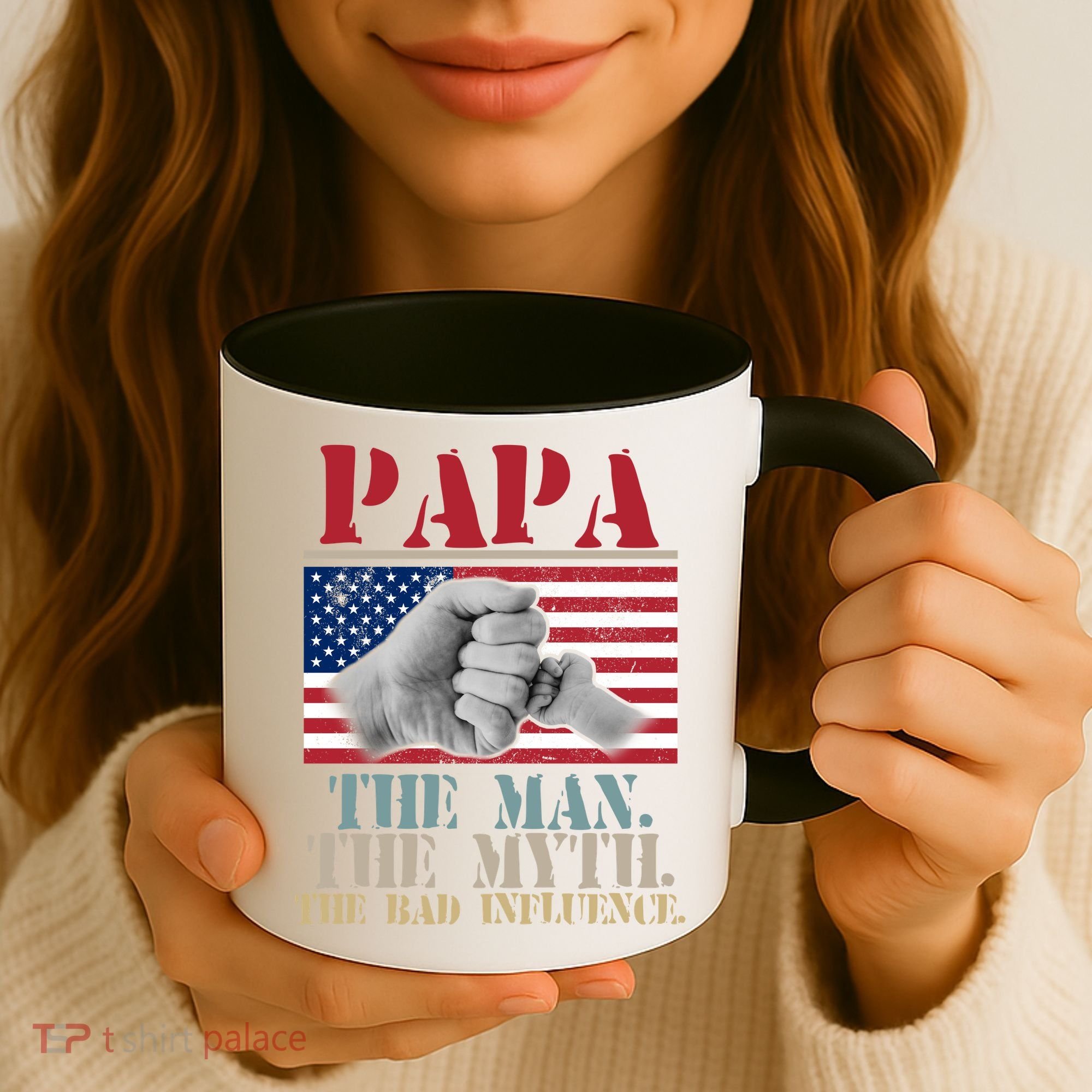 Papa The Man The Myth The Bad Influence Father's Day Coffee Mug