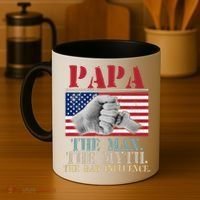 Papa The Man The Myth The Bad Influence Father's Day Coffee Mug thumb 4