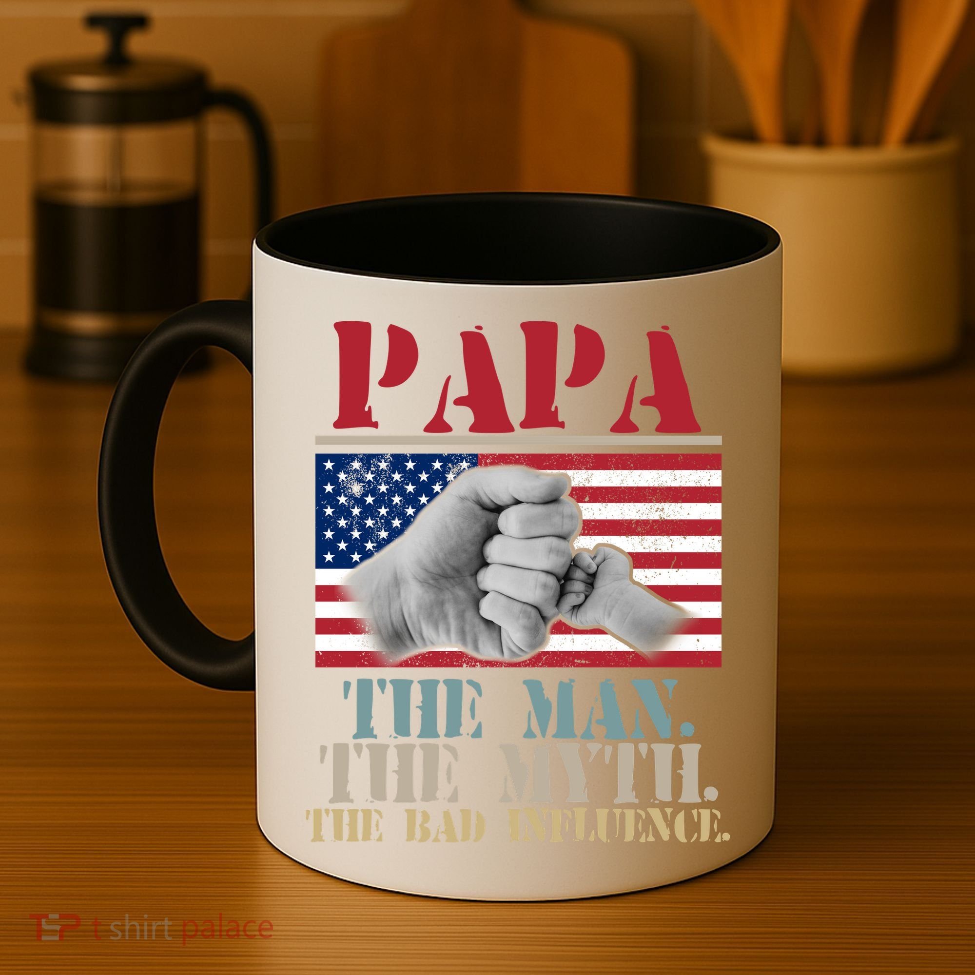 Papa The Man The Myth The Bad Influence Father's Day Coffee Mug