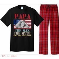 Papa The Man The Myth The Bad Influence Father's Day Pajama Set thumb 0