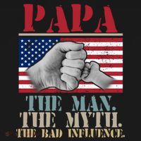 Papa The Man The Myth The Bad Influence Father's Day Mousepad thumb 1