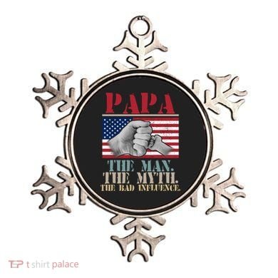 Papa The Man The Myth The Bad Influence Father's Day Ornament