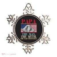 Papa The Man The Myth The Bad Influence Father's Day Ornament thumb 0