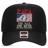 Papa The Man The Myth The Bad Influence Father's Day Hat thumb 0