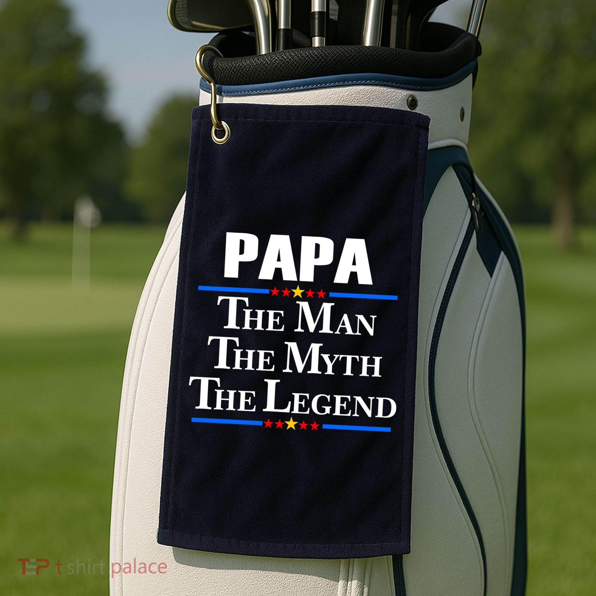 Papa The Man The Myth The Legend Golf Towel