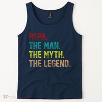 Papa The Man The Myth The Legend Vintage Tank Top thumb 2