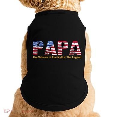 Papa The Veteran The Myth The Legend Doggie Tank