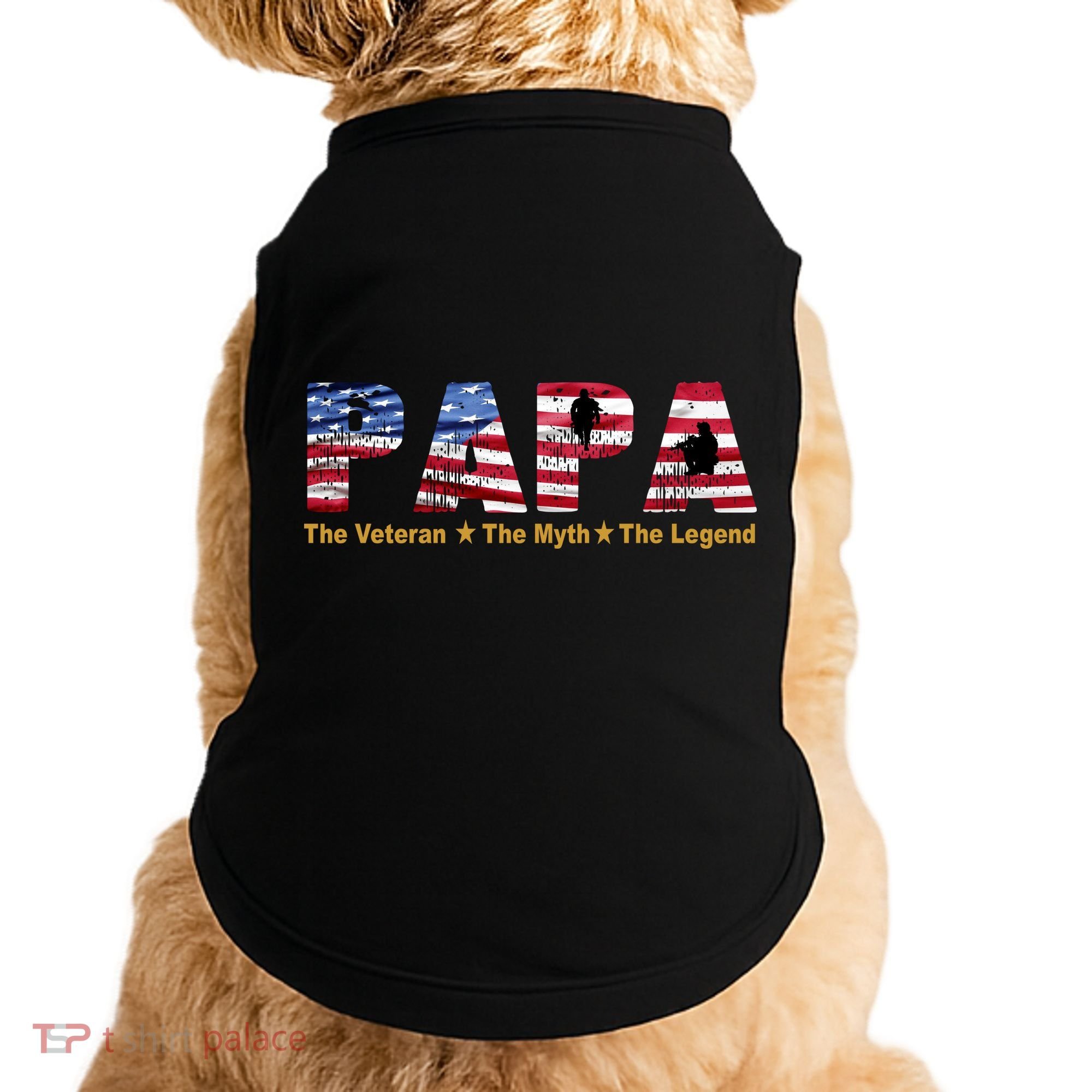 Papa The Veteran The Myth The Legend Doggie Tank