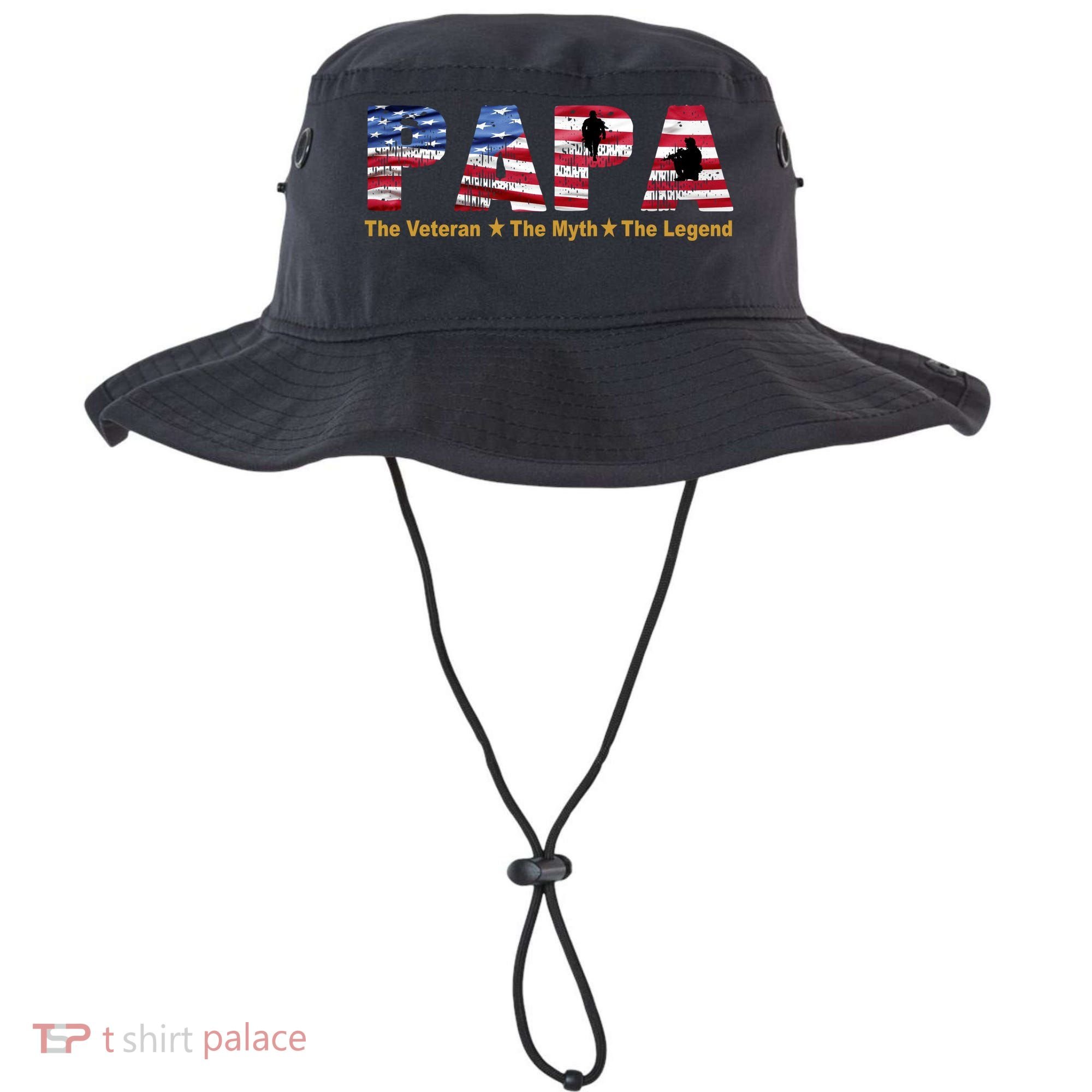Papa The Veteran The Myth The Legend Bucket Hat