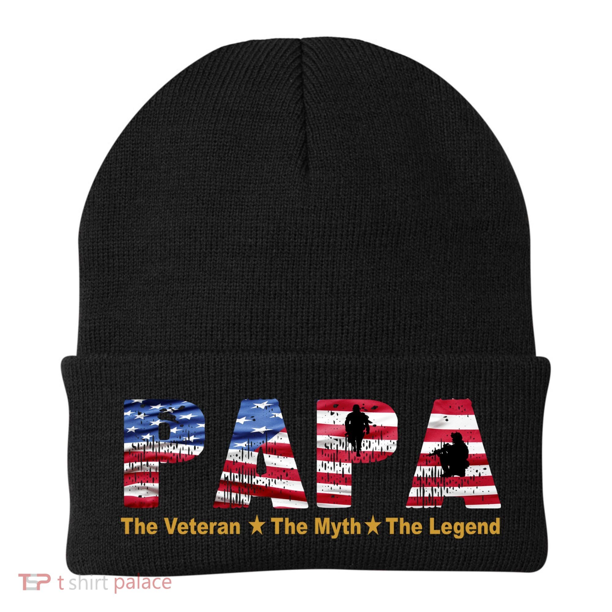 Papa The Veteran The Myth The Legend Beanie