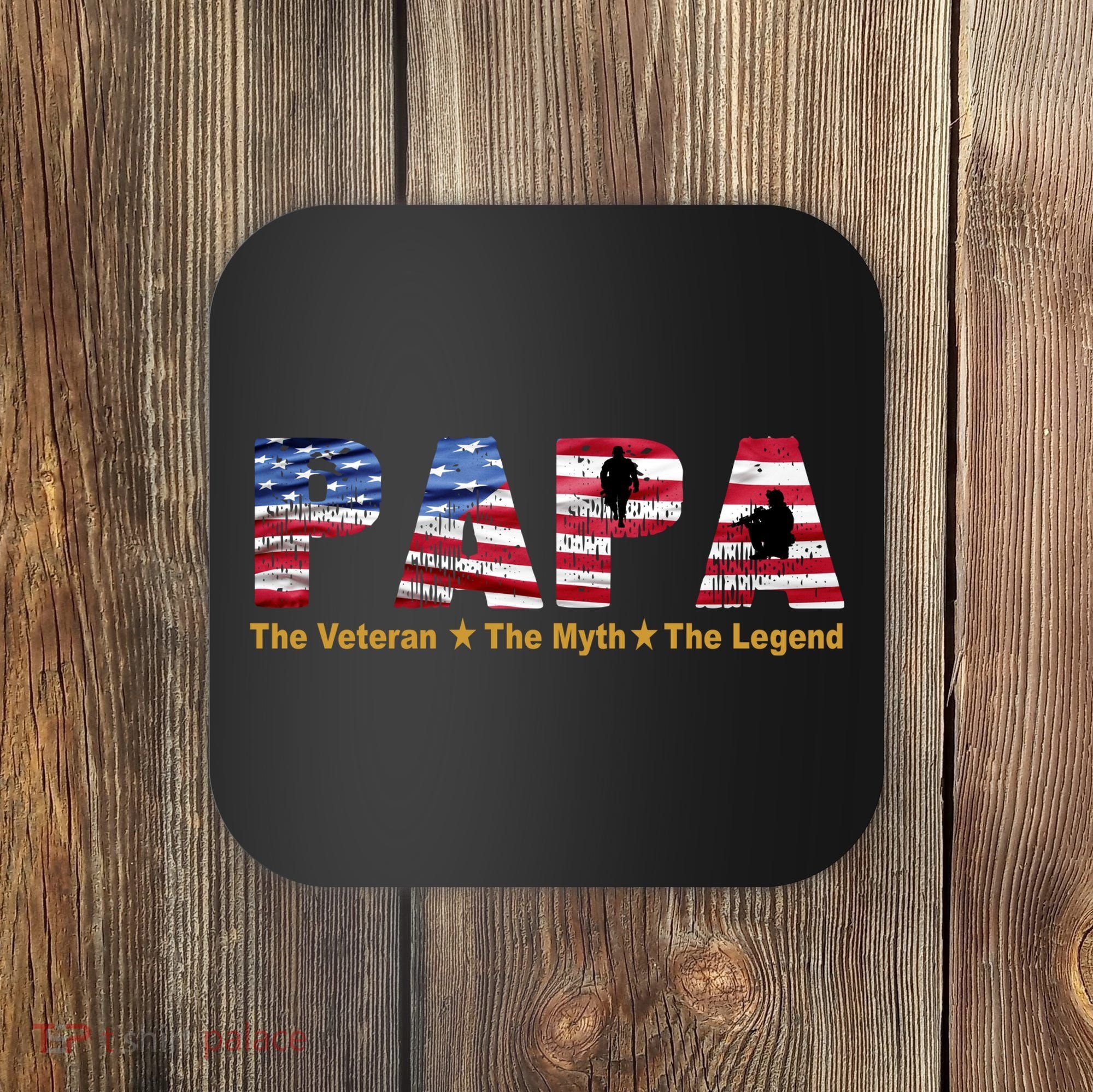 Papa The Veteran The Myth The Legend Coaster