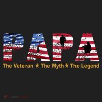 Papa The Veteran The Myth The Legend Golf Towel thumb 3