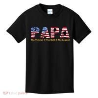 Papa The Veteran The Myth The Legend Kids T-Shirt thumb 0
