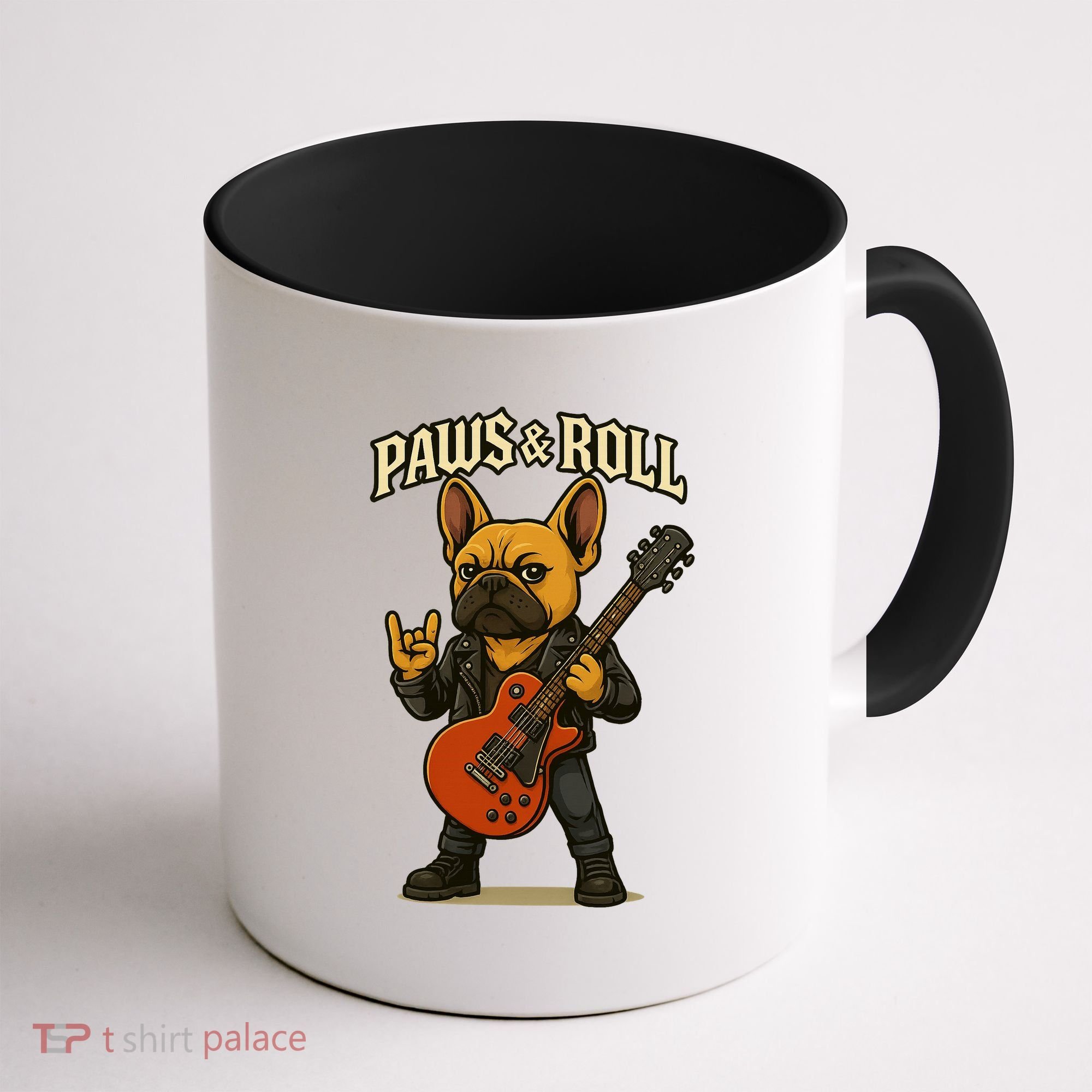 Paws And Roll French Bulldog Funny Coffee Mug