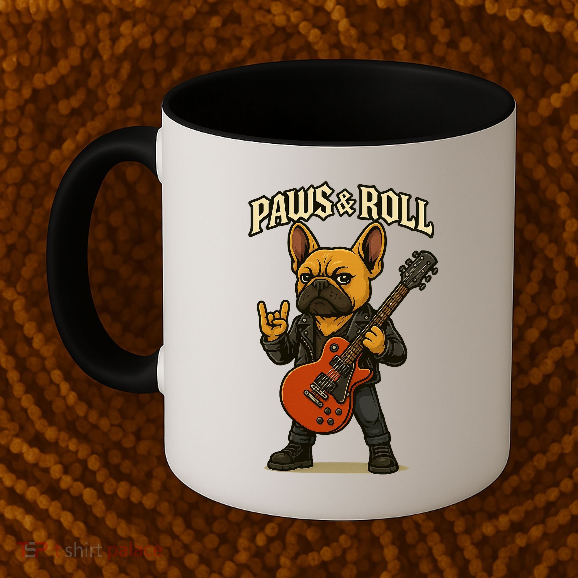 Paws And Roll French Bulldog Funny Coffee Mug