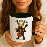 Paws And Roll French Bulldog Funny Coffee Mug thumb 3