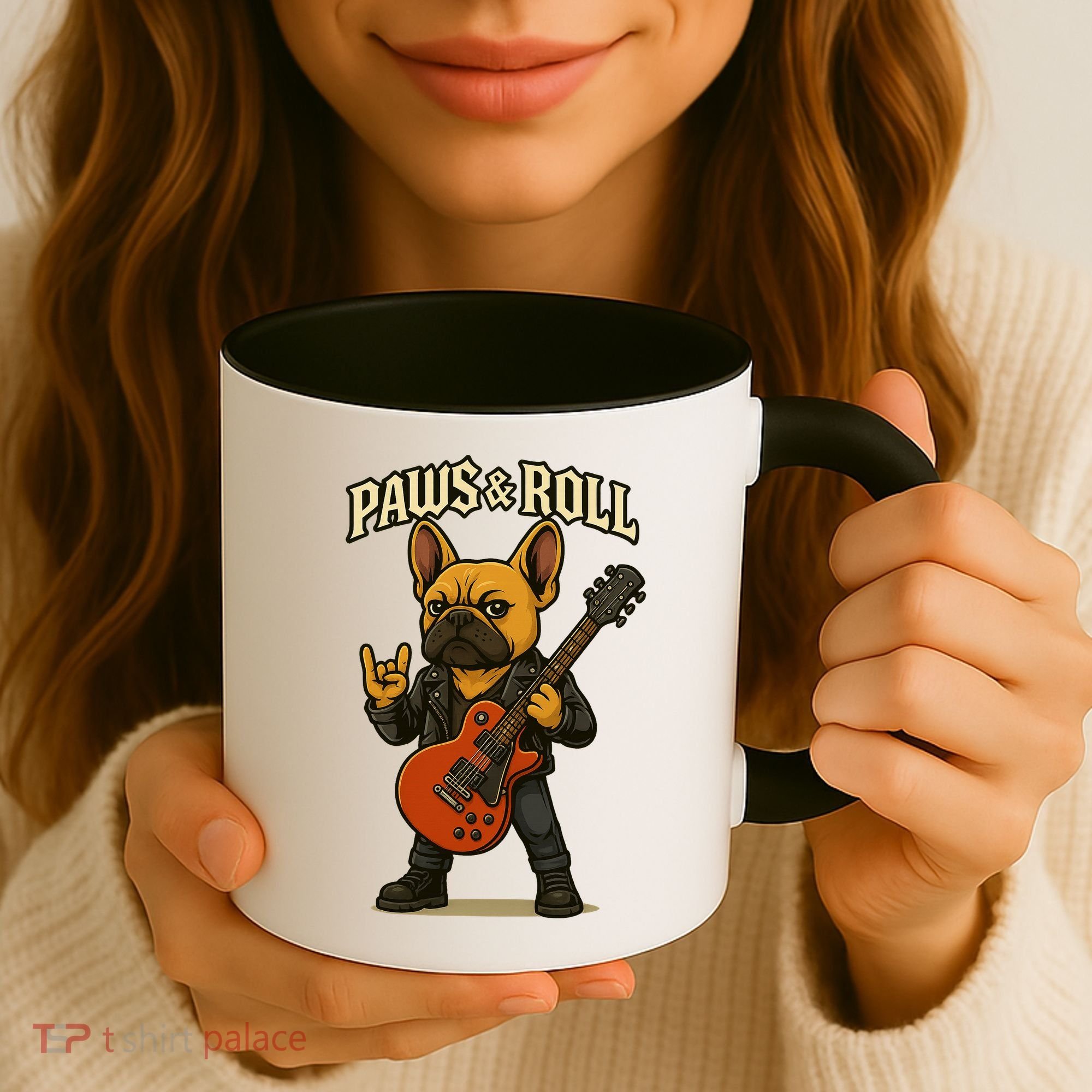 Paws And Roll French Bulldog Funny Coffee Mug