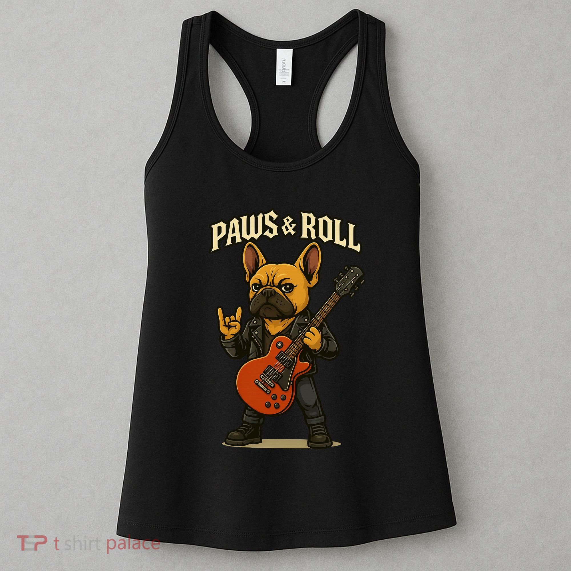Paws And Roll French Bulldog Funny Women's Tank Top
