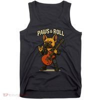 Paws And Roll French Bulldog Funny Tank Top thumb 0