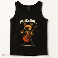 Paws And Roll French Bulldog Funny Tank Top thumb 2
