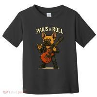 Paws And Roll French Bulldog Funny Toddler T-Shirt thumb 0