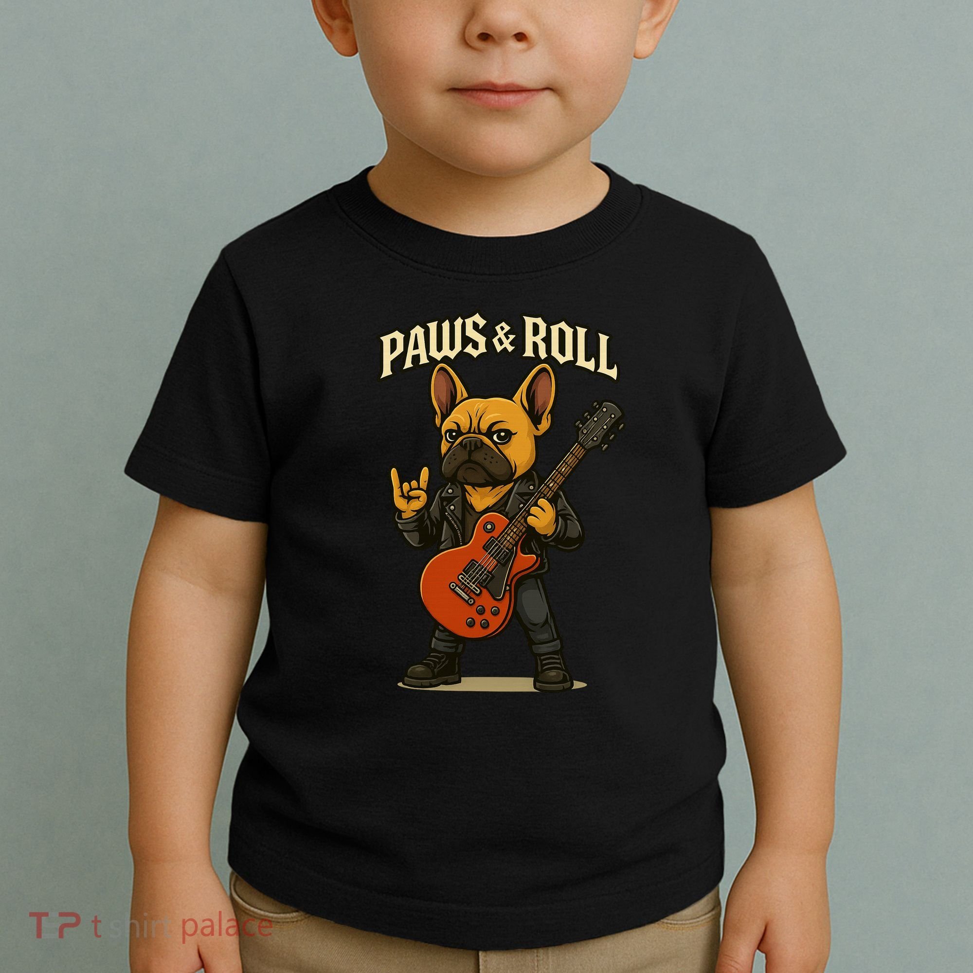 Paws And Roll French Bulldog Funny Toddler T-Shirt