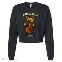 Paws And Roll French Bulldog Funny Cropped Pullover Crew thumb 0