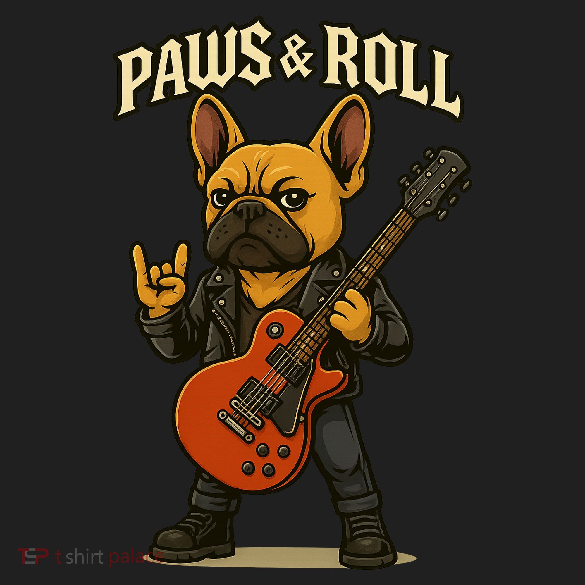 Paws And Roll French Bulldog Funny Kids Plaid Pajama Set