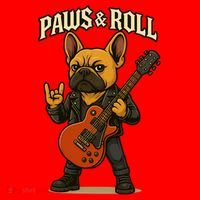 Paws And Roll French Bulldog Funny Santa Hat thumb 1