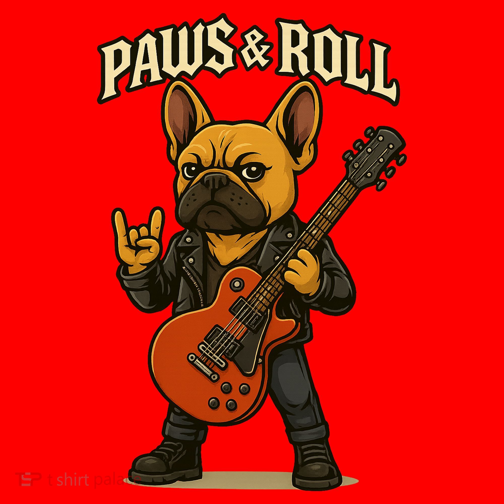 Paws And Roll French Bulldog Funny Santa Hat