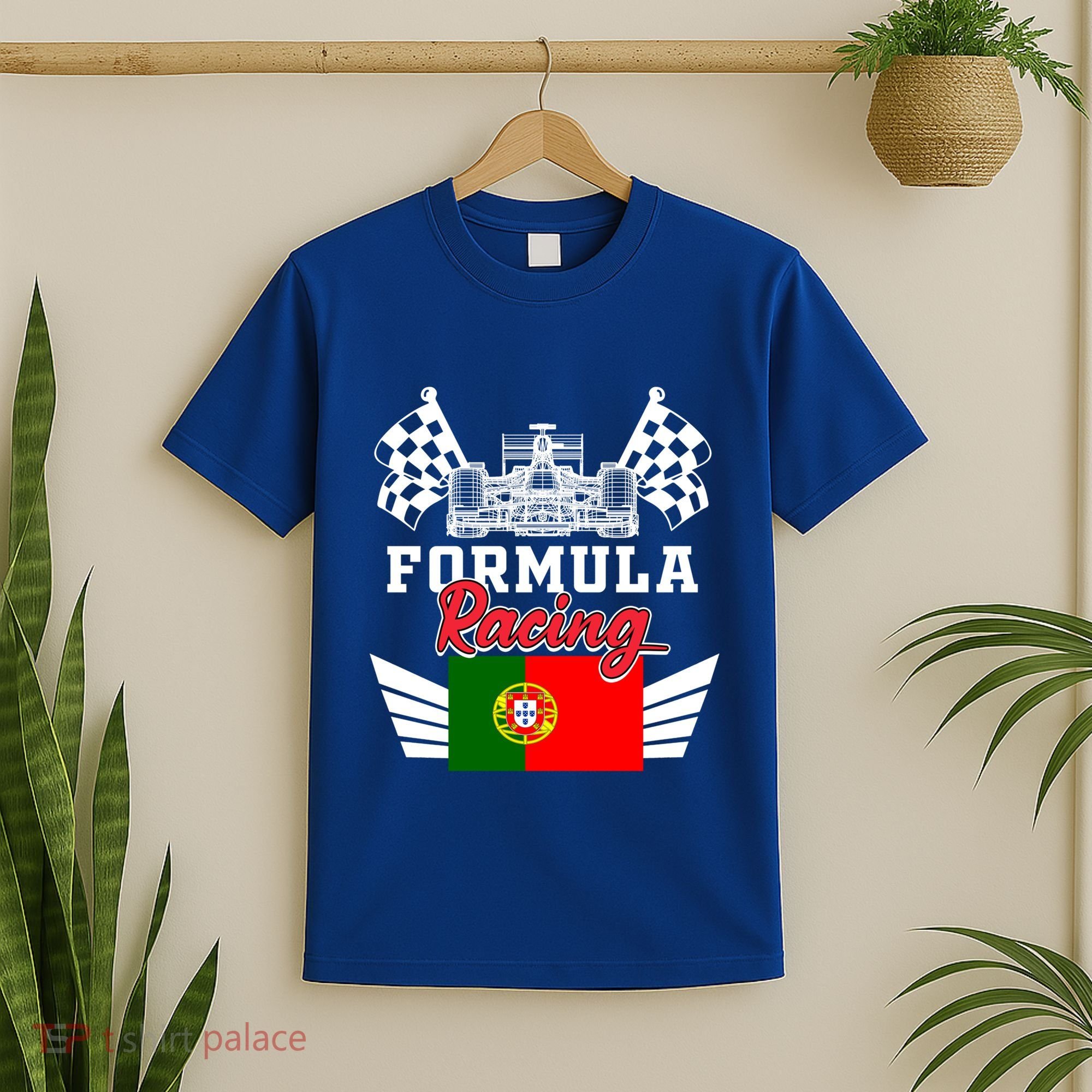 Portuguese Auto Race Portugal Flag Formula Racing Car Racer Meaningful Gift T-Shirt