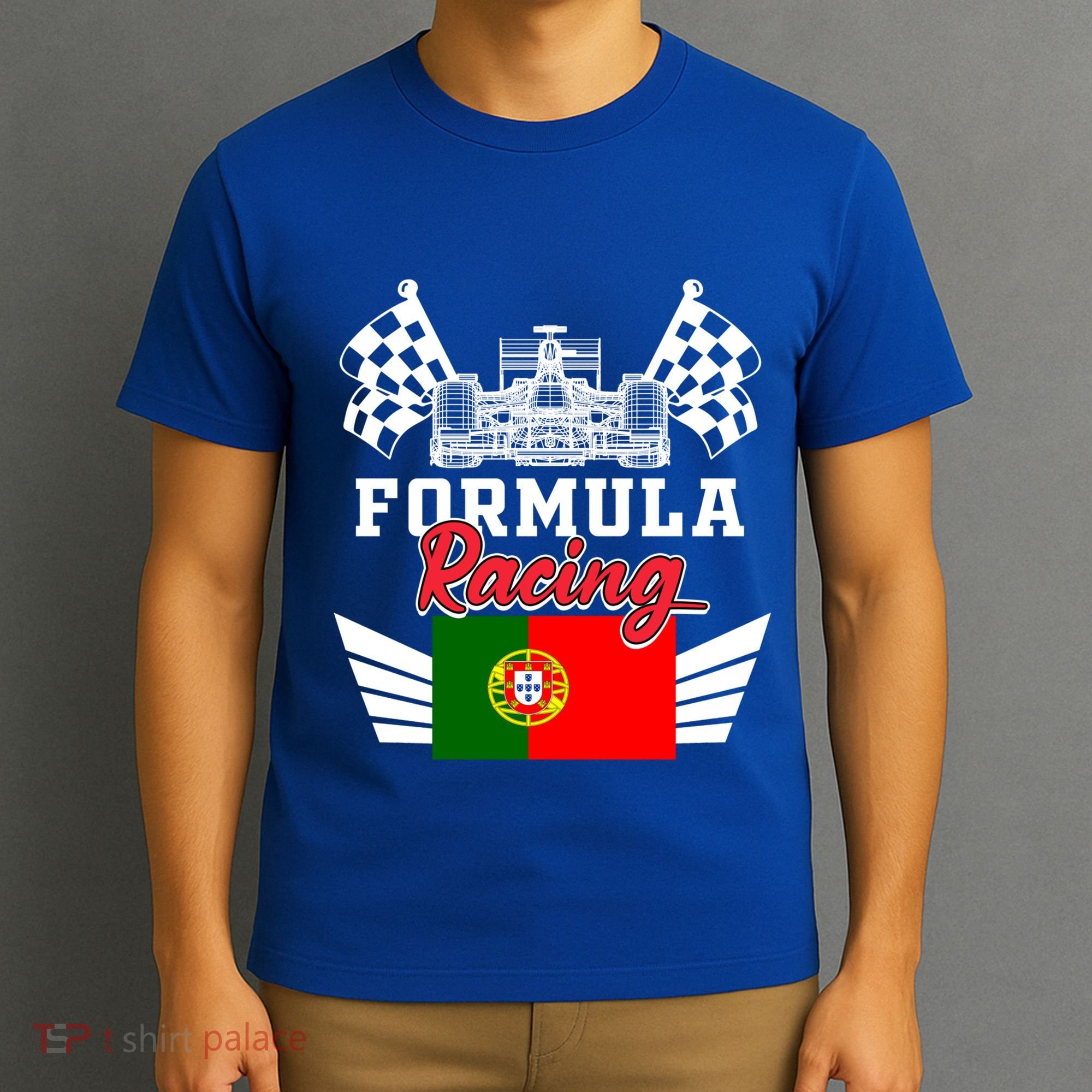 Portuguese Auto Race Portugal Flag Formula Racing Car Racer Meaningful Gift T-Shirt