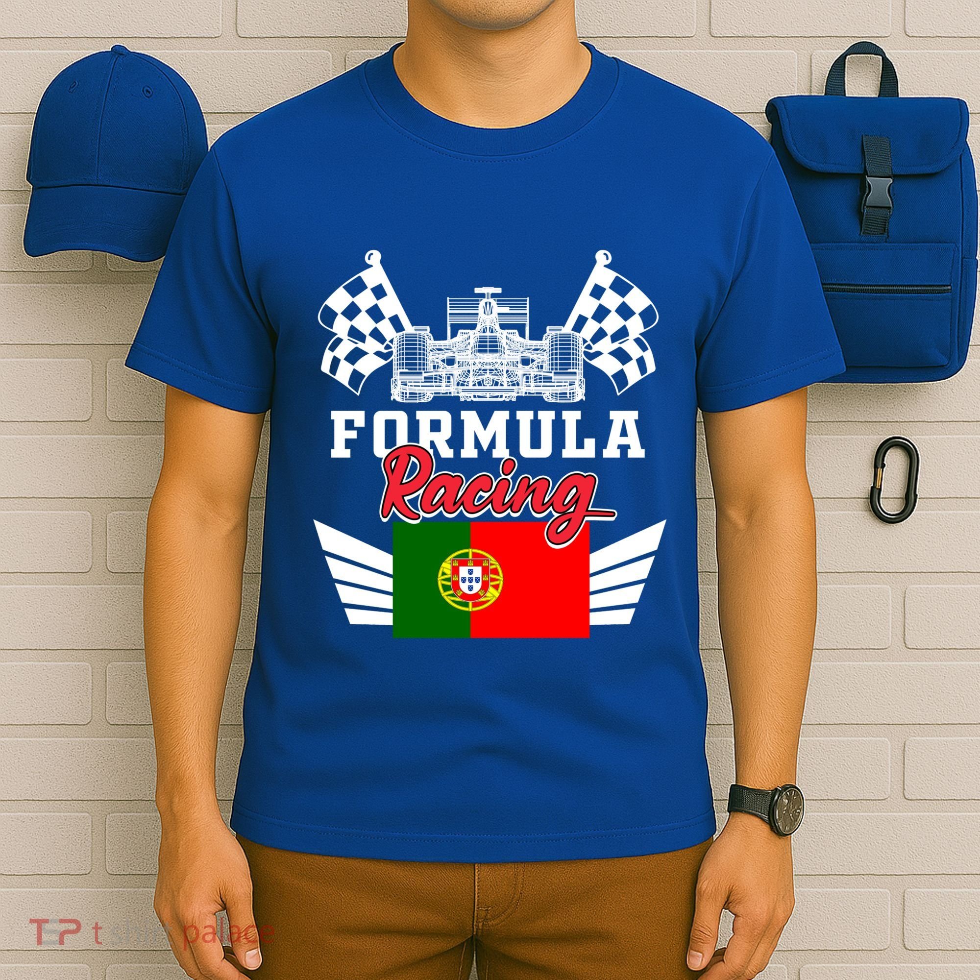 Portuguese Auto Race Portugal Flag Formula Racing Car Racer Meaningful Gift T-Shirt