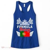 Portuguese Auto Race Portugal Flag Formula Racing Car Racer Meaningful Gift Women's Tank Top thumb 0