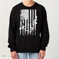 Patriotic American Rifle Flag Pro Gun Gifts Women's Sweatshirt thumb 0