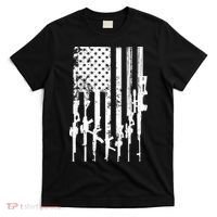 Patriotic American Rifle Flag Pro Gun Gifts T-Shirt thumb 0