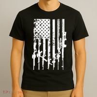 Patriotic American Rifle Flag Pro Gun Gifts T-Shirt thumb 3