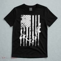 Patriotic American Rifle Flag Pro Gun Gifts T-Shirt thumb 5