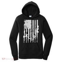 Patriotic American Rifle Flag Pro Gun Gifts Women's Hoodie thumb 0
